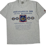 Single Stitch Indianapolis 500 Nutmeg Graphic T-Shirt - XL Gray Cotton