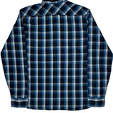 Levis Checked Flannel Shirt - Medium Blue Cotton