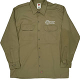 Township Of Chatham Public Works Dickies Shirt - Large Khaki Polyester Blend