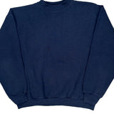90S Blank Tultex Sweatshirt - Large Blue Cotton Blend