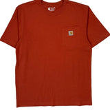 Carhartt T-Shirt - Medium Red Cotton