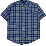 Chaps Ralph Lauren Checked Short Sleeve Shirt - Large Yellow Cotton