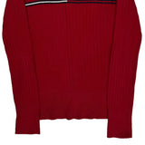 Tommy Hilfiger Striped Sweater - Medium Red Cotton