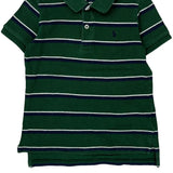 Age 4 Polo By Ralph Lauren Striped Polo Shirt - Small Green Cotton