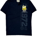 1972 All City King Ecko Unltd Graphic Polo Shirt - XL Navy Cotton