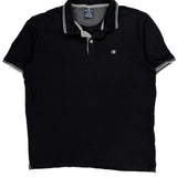Champion Polo Shirt - Large Black Cotton