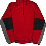 Tommy Hilfiger Fleece 1/4 Zip - Large Red Polyester