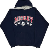 Mickey Mouse Disney Cartoon Hoodie - 2XL Navy Cotton