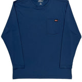 Dickies Long Sleeve T-Shirt - Large Blue Polyester