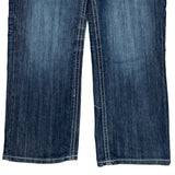 Mark & Dutch Contrast Stitch Jeans - 34W 31L Dark Wash Cotton