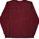 Carhartt Long Sleeve T-Shirt - Large Burgundy Cotton