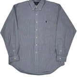 Blake Ralph Lauren Striped Shirt - Large Blue Cotton