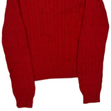 Polo By Ralph Lauren Cable Knit Sweater - Large Red Cotton