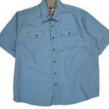 Premium Quality Wrangler Short Sleeve Shirt - XL Blue Cotton