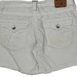 True Religion Mini Denim Shorts - 32W US 8 White Cotton