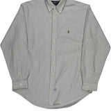 Ralph Lauren Striped Shirt - Large Burgundy Cotton