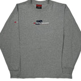 Quiksilver Spellout Long Sleeve T-Shirt - Large Gray Cotton