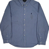Ralph Lauren Checked Shirt - XL Blue Cotton