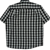 Wrangler Checked Short Sleeve Shirt - Medium Black & White Cotton