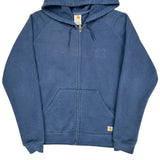Carhartt Hoodie - Large Blue Cotton Blend