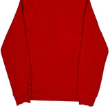 Champion Spellout Hoodie - Small Red Cotton