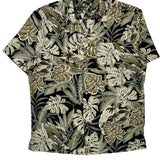 George Floral Hawaiian Shirt - Large Brown Cotton