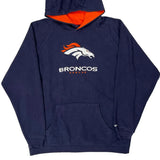 Denver Broncos Reebok Nfl Hoodie - Large Navy Cotton