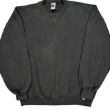 90s Blank Made In USA Russell Athletic Sweatshirt - XL Gray Cotton