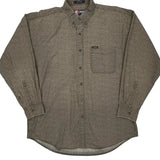 Chaps Ralph Lauren Patterned Shirt - Large Brown Cotton