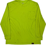 Dickies Long Sleeve T-Shirt - XL Yellow Polyester Blend