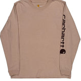 Original Fit Carhartt Long Sleeve T-Shirt - Large Pink Cotton