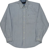 Tommy Hilfiger Striped Shirt - Medium Blue Cotton