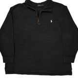Polo By Ralph Lauren 1/4 Zip - 2XL Black Cotton