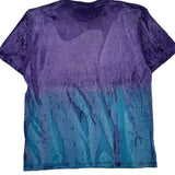 Reebok Single Stitch T-Shirt - Large Purple Cotton