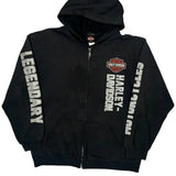 Legendary Harley Davidson Graphic Hoodie - XL Black Cotton