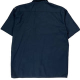 Dickies Short Sleeve Shirt - Large Navy Polyester Blend