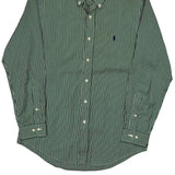 Ralph Lauren Striped Shirt - Medium Green Cotton