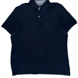Tommy Hilfiger Polo Shirt - Large Navy Cotton