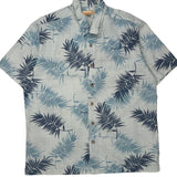 Sideout Floral Hawaiian Shirt - Large Blue Cotton