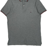 Tommy Hilfiger Slim Fit Polo Shirt - Medium Grey Cotton