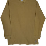 Carhartt Long Sleeve T-Shirt - Large Beige Cotton