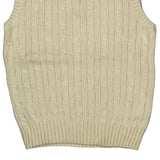 Age 7 Polo By Ralph Lauren Sweater Vest - Small Cream Cotton
