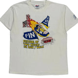 Festival Of Two Rivers 5K Run/Walk Hanes Graphic T-Shirt - Large White Cotton Blend