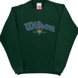 Wilson Spellout Sweatshirt - XL Green Cotton Blend