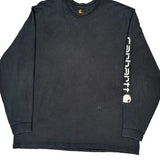 Carhartt Spellout Long Sleeve T-Shirt - XL Black Cotton