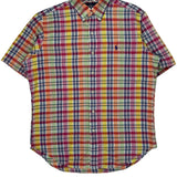 Ralph Lauren Checked Short Sleeve Shirt - Medium Multicoloured Cotton