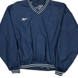 Reebok Windbreaker - Large Navy Polyester