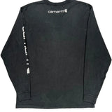 Carhartt Spellout Long Sleeve T-Shirt - Medium Black Cotton