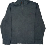 Polo By Ralph Lauren 1/4 Zip - 2XL Grey Cotton