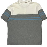 Chaps Ralph Lauren Striped Polo Shirt - Large Blue Cotton